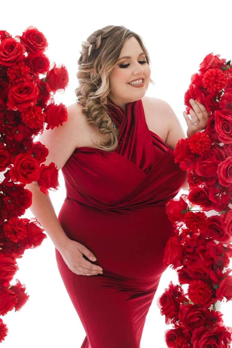 Lady in Red — West Valley Desert Maternity Photography Session